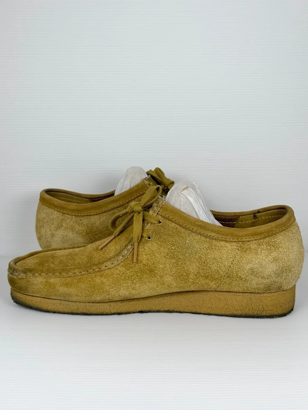 Clarks Originals Wallabee Men’s 11.5 Tan Suede Moc Toe Crepe Sole Shoes